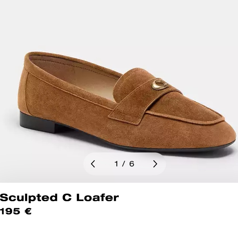 Coach Tan Sculpted C Loafers - Picture 2 of 10